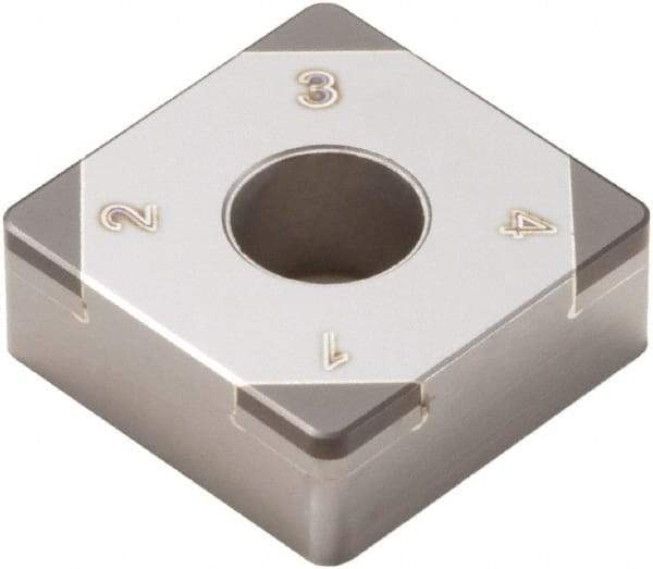 Seco - SNGA432 L1-D Grade CBN200 PCBN Turning Insert - Uncoated, 90° Square, 1/2" Inscr Circle, 3/16" Thick, 1/32" Corner Radius - Apex Tool & Supply