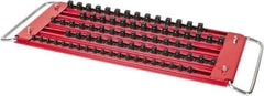 Value Collection - 76 Piece Capacity Locking Socket Organizer Tray - 1/4, 3/8 & 1/2" Drive, Red - Apex Tool & Supply