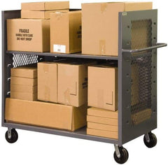 Durham - 2,000 Lb Capacity, 1 Shelf, Stock Truck - 60" Long x 60-1/2" Wide x 56-7/16" High - Apex Tool & Supply