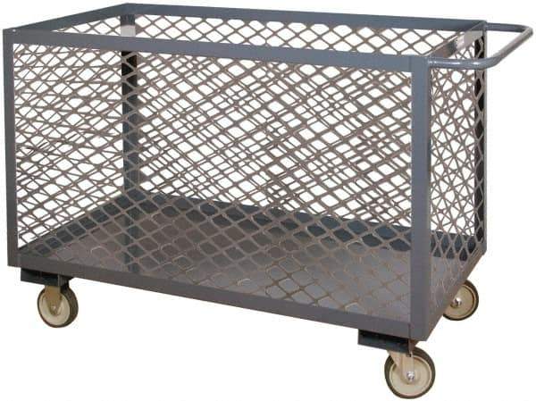 Durham - 2,000 Lb Capacity, Mesh Stock Truck - 60" Long x 30" Wide x 27" High - Apex Tool & Supply