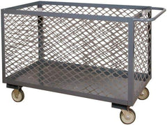 Durham - 2,000 Lb Capacity, Mesh Stock Truck - 60" Long x 30" Wide x 27" High - Apex Tool & Supply
