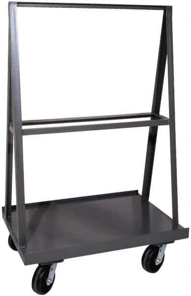 Durham - 2,000 Lb Capacity, Cold-Rolled Steel A-Frame Truck - 48" Long x 24" Wide x 57" High - Apex Tool & Supply