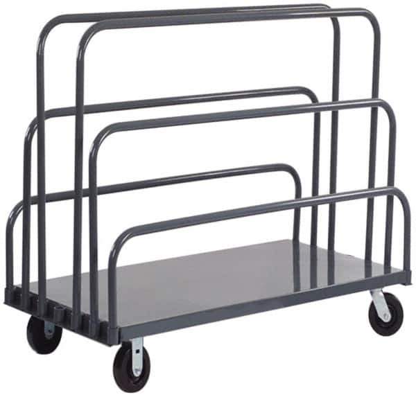 Durham - 2,000 Lb Capacity Cold-Rolled Steel Platform Truck - Cold-Rolled Steel Deck, 30" OAW - Apex Tool & Supply