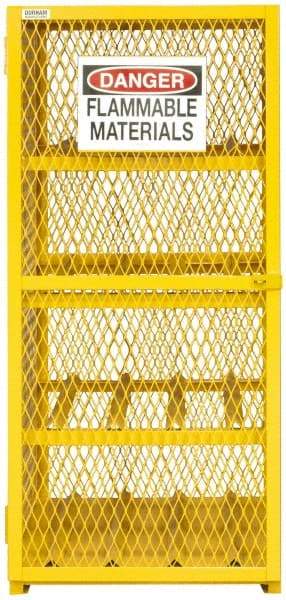 Durham - Gas Cylinder Storage Cabinet - Steel, 30" Wide x 30" Deep x 71-3/4" High - Apex Tool & Supply