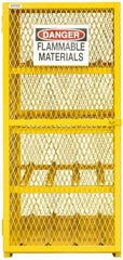 Durham - Gas Cylinder Storage Cabinet - Steel, 30" Wide x 30" Deep x 71-3/4" High - Apex Tool & Supply
