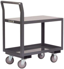 Durham - 2,000 Lb Capacity, 24-1/4" Wide x 39" Long x 38-3/4" High Standard Utility Cart - 2 Shelf, Steel - Apex Tool & Supply