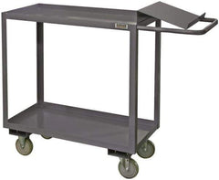 Durham - 1,200 Lb Capacity, 24" Wide x 36" Long x 37-5/8" High Order Picking Cart - 2 Shelf, Steel - Apex Tool & Supply