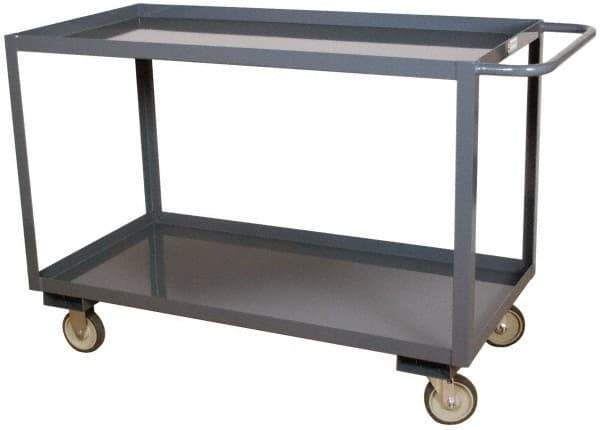Durham - 1,200 Lb Capacity, 24" Wide x 30" Long x 37-5/8" High Heavy Duty Service Cart - 2 Shelf, Steel - Apex Tool & Supply