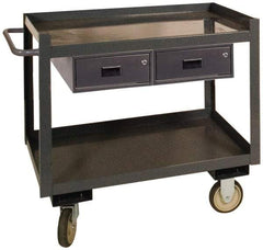 Durham - 1,200 Lb Capacity, 24" Wide x 36" Long x 37-5/8" High Standard Utility Cart - 2 Shelf, Steel - Apex Tool & Supply