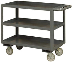 Durham - 3,000 Lb Capacity, 30" Wide x 60" Long x 40" High Heavy Duty Service Cart - 3 Shelf, Steel - Apex Tool & Supply