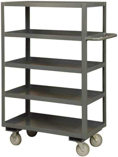 Durham - 3,000 Lb Capacity, 24" Wide x 48" Long x 60" High Heavy Duty Service Cart - 5 Shelf, Steel - Apex Tool & Supply