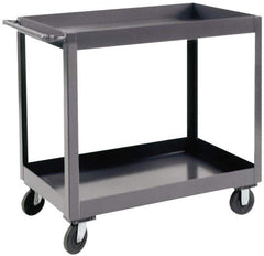 Durham - 1,200 Lb Capacity, 18" Wide x 30" Long x 37-5/8" High Heavy Duty Service Cart - 2 Shelf, Steel - Apex Tool & Supply