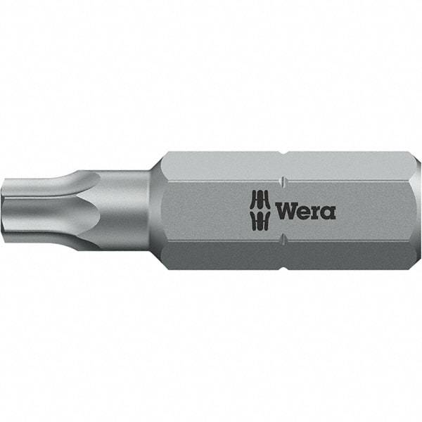 Wera - 1/4" Drive T2 Torx Screwdriver Bit - 1" OAL, Insert Bit - Apex Tool & Supply