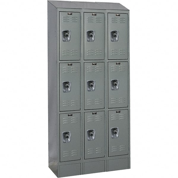 Hallowell - 9 Door, 3 Tier, Ready-Built Wardrobe & Box Lockers - Apex Tool & Supply