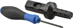 Seco - 0.87" Cut Diam, 1.57" Max Depth of Cut, 1" Shank Diam, Indexable Thread Mill - 40mm Insert Size, 3 Inserts, Toolholder Style R396.19, 4.55" OAL - Apex Tool & Supply