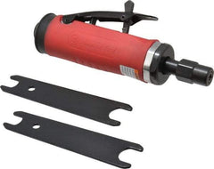 Universal Tool - 1/4" Collet, Straight Handle, Straight Air Die Grinder - 20,000 RPM, Rear Exhaust, 16 CFM, 0.45 hp, 90 psi, 1/4 NPT - Apex Tool & Supply