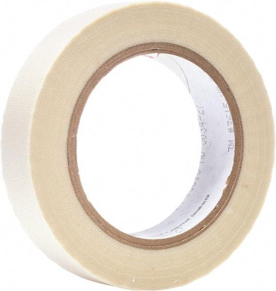 3M - 36 Yd Long x 1" Wide, White Silicone Glass Cloth Tape - Apex Tool & Supply