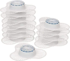 Fresh Products - Plastic, Urinal Screen with Block - White Screen with Blue Block, Cherry Scent Scent - Apex Tool & Supply