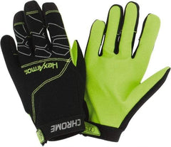 HexArmor - Size M (8), ANSI Cut Lvl A8, Puncture Lvl 2, Synthetic Leather Cut & Puncture Resistant Gloves - Hook & Loop Cuff, Black/Gray, Paired - Apex Tool & Supply