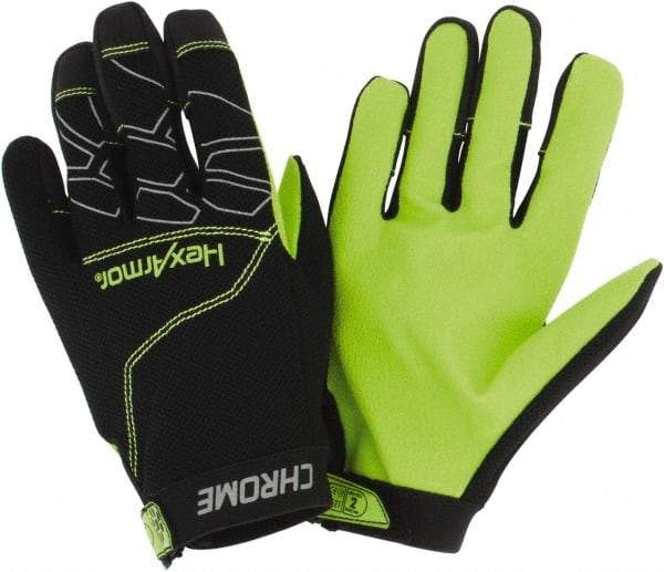 HexArmor - Size XL (10), ANSI Cut Lvl A8, Puncture Lvl 2, Synthetic Leather Cut & Puncture Resistant Gloves - Hook & Loop Cuff, Black/Gray, Paired - Apex Tool & Supply