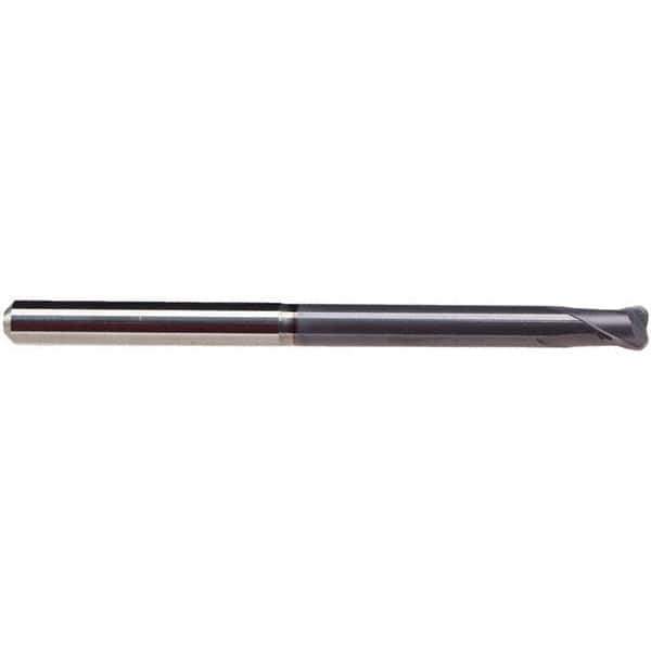 Emuge - 5mm Diam, 5mm LOC, 2 Flute Solid Carbide Roughing & Finishing End Mill - TiAlN Finish, 80mm OAL, 6mm Shank Diam, Cylindrical Shank, 30° Helix, Extra Long Length - Apex Tool & Supply