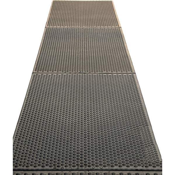 Barefoot - 2' Long x 3' Wide, Dry/Wet Environment, Anti-Fatigue Matting - Black, EPDM Rubber with EPDM Rubber Base - Apex Tool & Supply