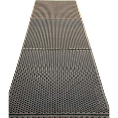Barefoot - 3' Long x 3' Wide, Dry/Wet Environment, Anti-Fatigue Matting - Black, EPDM Rubber with EPDM Rubber Base - Apex Tool & Supply