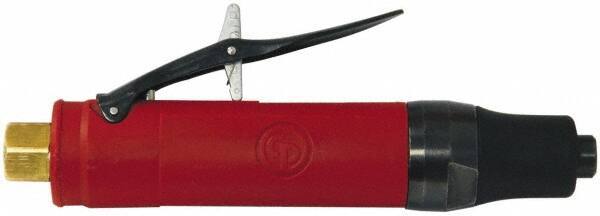 Chicago Pneumatic - 1/4" Collet, Straight Handle, Straight Air Die Grinder - 20,000 RPM, Rear Exhaust, 19 CFM, 0.5 hp, 1/4" Inlet - Apex Tool & Supply