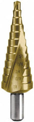 Hertel - 9 Hole Sizes, 1/4 to 3/4" Hole Diam High Speed Steel Step Drill Bit - Apex Tool & Supply