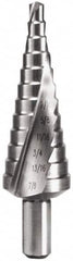 Hertel - 12 Hole Sizes, 3/16 to 7/8" Hole Diam High Speed Steel Step Drill Bit - Apex Tool & Supply
