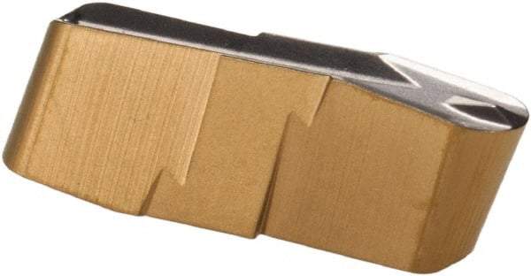 Iscar - 300150GIP E Grade IC807, 3mm Cutting Width Carbide Grooving Insert - 1.5mm Max Depth of Cut, Neutral, 1.5mm Corner Radius, TiAlN Finish - Apex Tool & Supply