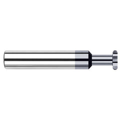 0.3750″ (3/8″) Cutter Diameter × 0.0469″ (3/64″) Radius × 0.5630″ Neck Length Carbide Full Radius Standard Keyseat Cutter, 6 Flutes, AlTiN Coated - Exact Industrial Supply