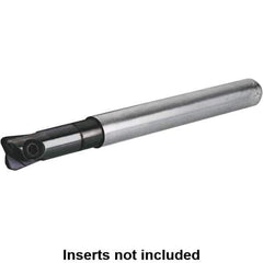 Kennametal - 5/8" Cut Diam, 4mm Max Depth of Cut, 5/8" Shank Diam, 160mm OAL, Indexable Ball Nose End Mill - 55mm Head Length, Straight Shank, KDMT Toolholder, KDMT 0625.. Insert - Apex Tool & Supply