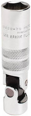 Proto - 13/16", 3/8" Drive, Spark Plug Hand Socket - 6 Points, 3-13/32" OAL, Alloy Steel, Chrome Finish - Apex Tool & Supply