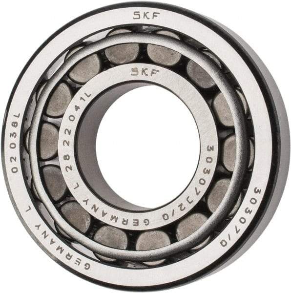 SKF - 35mm Bore Diam, 80mm OD, 22.75mm Wide, Tapered Roller Bearing - 72,100 N Dynamic Load Capacity, 73,500 N Static Load Capacity - Apex Tool & Supply