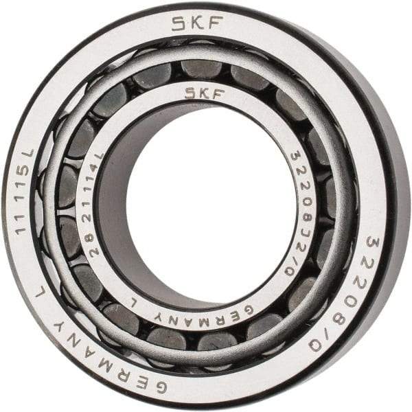 SKF - 40mm Bore Diam, 80mm OD, 24.75mm Wide, Tapered Roller Bearing - 74,800 N Dynamic Load Capacity, 86,500 N Static Load Capacity - Apex Tool & Supply