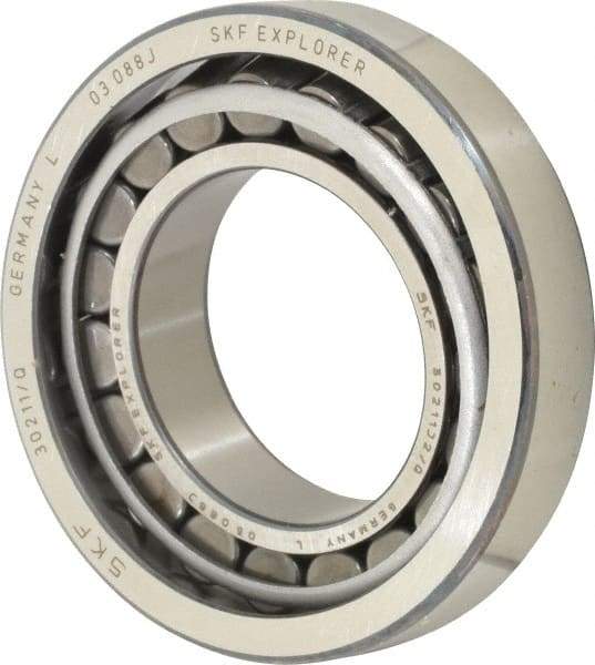 SKF - 55mm Bore Diam, 100mm OD, 22.75mm Wide, Tapered Roller Bearing - 89,700 N Dynamic Load Capacity, 106,000 N Static Load Capacity - Apex Tool & Supply