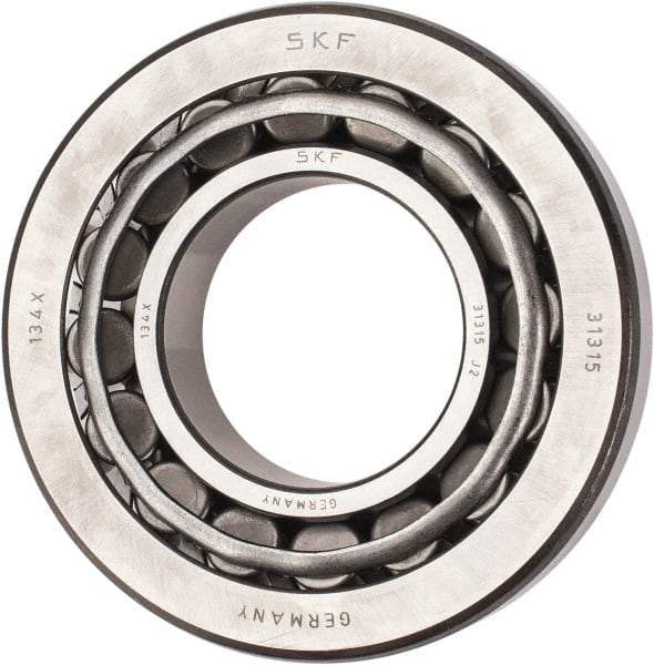 SKF - 75mm Bore Diam, 160mm OD, 40mm Wide, Tapered Roller Bearing - 209,000 N Dynamic Load Capacity, 245,000 N Static Load Capacity - Apex Tool & Supply