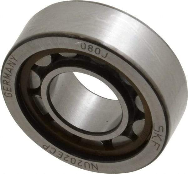 SKF - 15mm Bore Diam, 35mm Outside Diam, 11mm Wide Cylindrical Roller Bearing - 12,500 N Dynamic Capacity, 10,200 Lbs. Static Capacity - Apex Tool & Supply