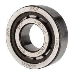 SKF - 17mm Bore Diam, 40mm Outside Diam, 12mm Wide Cylindrical Roller Bearing - 17,200 N Dynamic Capacity, 14,300 Lbs. Static Capacity - Apex Tool & Supply