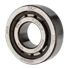 SKF - 17mm Bore Diam, 40mm Outside Diam, 12mm Wide Cylindrical Roller Bearing - 17,200 N Dynamic Capacity, 14,300 Lbs. Static Capacity - Apex Tool & Supply