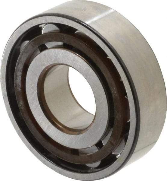 SKF - 20mm Bore Diam, 52mm Outside Diam, 15mm Wide Cylindrical Roller Bearing - 30,800 N Dynamic Capacity, 26,000 Lbs. Static Capacity - Apex Tool & Supply