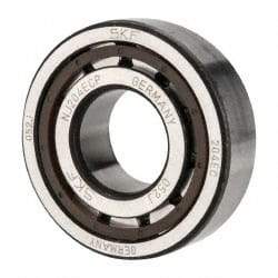 SKF - 20mm Bore Diam, 47mm Outside Diam, 14mm Wide Cylindrical Roller Bearing - 25,100 N Dynamic Capacity, 25,200 Lbs. Static Capacity - Apex Tool & Supply