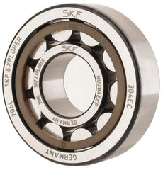 SKF - 20mm Bore Diam, 52mm Outside Diam, 15mm Wide Cylindrical Roller Bearing - 30,800 N Dynamic Capacity, 26,000 Lbs. Static Capacity - Apex Tool & Supply