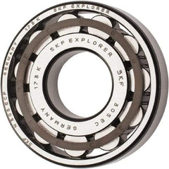 SKF - 25mm Bore Diam, 62mm Outside Diam, 17mm Wide Cylindrical Roller Bearing - 40,200 N Dynamic Capacity, 36,500 Lbs. Static Capacity - Apex Tool & Supply