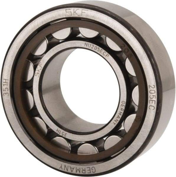 SKF - 25mm Bore Diam, 52mm Outside Diam, 15mm Wide Cylindrical Roller Bearing - 28,600 N Dynamic Capacity, 27,000 Lbs. Static Capacity - Apex Tool & Supply