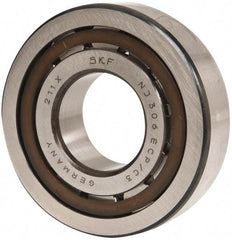 SKF - 30mm Bore Diam, 72mm Outside Diam, 19mm Wide Cylindrical Roller Bearing - 51,200 N Dynamic Capacity, 48,000 Lbs. Static Capacity - Apex Tool & Supply