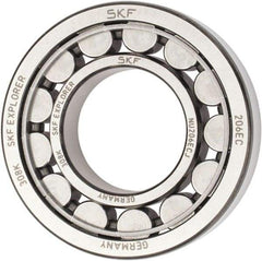 SKF - 30mm Bore Diam, 62mm Outside Diam, 16mm Wide Cylindrical Roller Bearing - 38,000 N Dynamic Capacity, 36,500 Lbs. Static Capacity - Apex Tool & Supply