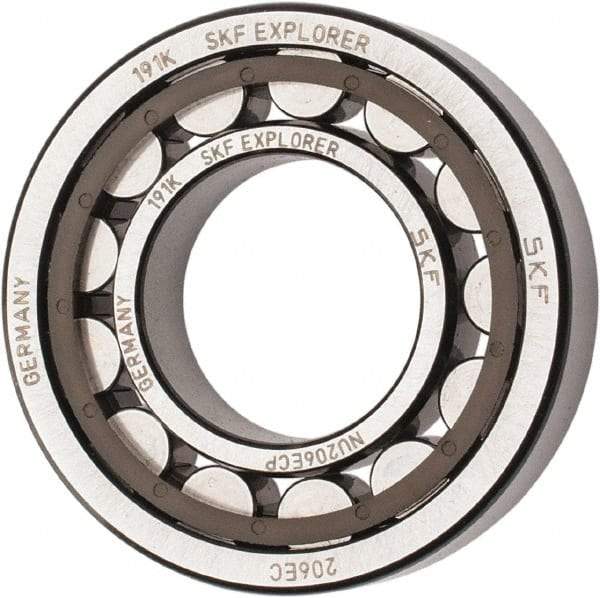 SKF - 30mm Bore Diam, 62mm Outside Diam, 16mm Wide Cylindrical Roller Bearing - 38,000 N Dynamic Capacity, 36,500 Lbs. Static Capacity - Apex Tool & Supply
