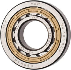SKF - 30mm Bore Diam, 72mm Outside Diam, 19mm Wide Cylindrical Roller Bearing - 51,200 N Dynamic Capacity, 48,000 Lbs. Static Capacity - Apex Tool & Supply